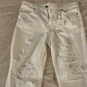 Hidden jeans Bailey white distressed‎ boyfriend NWT